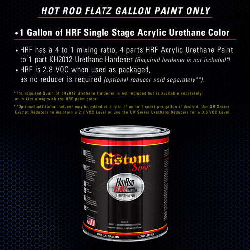 Cosmic Blue Metallic - Hot Rod Flatz Flat Matte Satin Urethane Auto Paint - Paint Gallon Only - Professional Low Sheen Automotive, Car Truck Coating, 4:1 Mix Ratio