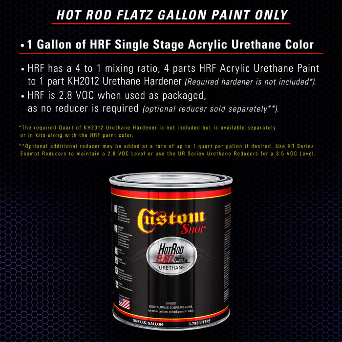 Indigo Blue Metallic - Hot Rod Flatz Flat Matte Satin Urethane Auto Paint - Paint Gallon Only - Professional Low Sheen Automotive, Car Truck Coating, 4:1 Mix Ratio