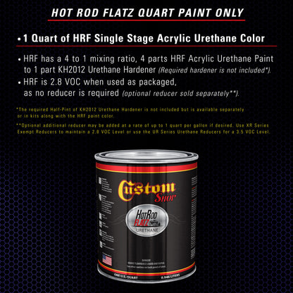 Indigo Blue Metallic - Hot Rod Flatz Flat Matte Satin Urethane Auto Paint - Paint Quart Only Coating