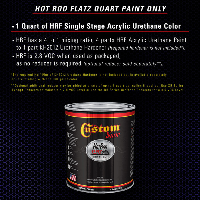 Indigo Blue Metallic - Hot Rod Flatz Flat Matte Satin Urethane Auto Paint - Paint Quart Only - Professional Low Sheen Automotive, Car Truck Coating, 4:1 Mix Ratio