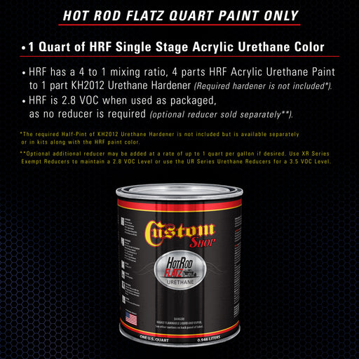 Sapphire Blue Metallic - Hot Rod Flatz Flat Matte Satin Urethane Auto Paint - Paint Quart Only - Professional Low Sheen Automotive, Car Truck Coating, 4:1 Mix Ratio