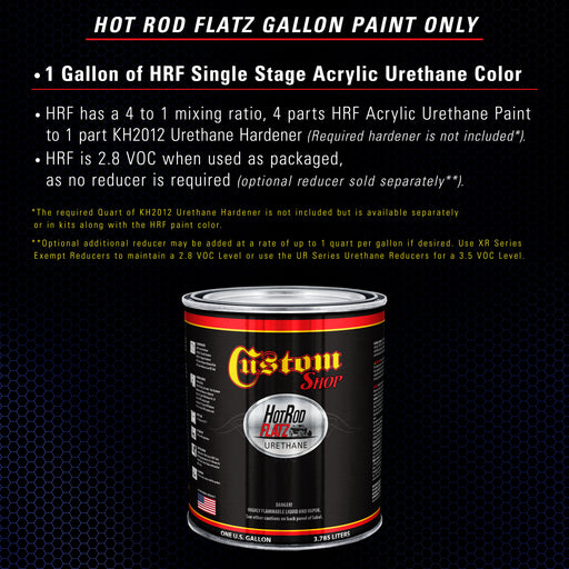 Daytona Blue Metallic - Hot Rod Flatz Flat Matte Satin Urethane Auto Paint - Paint Gallon Only - Professional Low Sheen Automotive, Car Truck Coating, 4:1 Mix Ratio