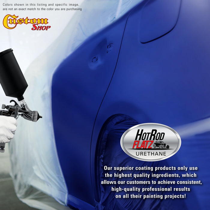 Daytona Blue Metallic - Hot Rod Flatz Flat Matte Satin Urethane Auto Paint - Paint Gallon Only - Professional Low Sheen Automotive, Car Truck Coating, 4:1 Mix Ratio