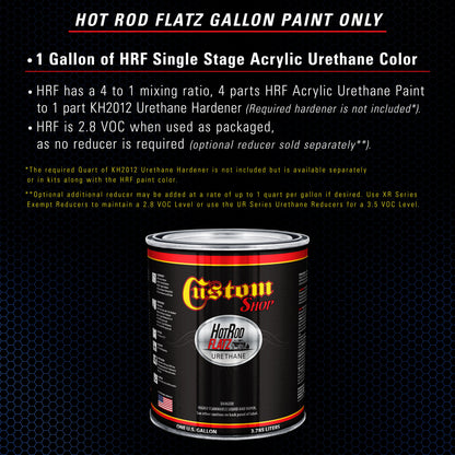 Blue Pearl - Hot Rod Flatz Flat Matte Satin Urethane Auto Paint - Paint Gallon Only Coating, 4:1 Mix