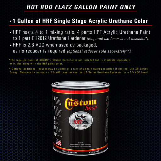 Blue Pearl - Hot Rod Flatz Flat Matte Satin Urethane Auto Paint - Paint Gallon Only - Professional Low Sheen Automotive, Car Truck Coating, 4:1 Mix Ratio