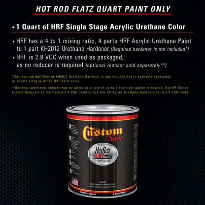 Fiji Blue Metallic - Hot Rod Flatz Flat Matte Satin Urethane Auto Paint - Paint Quart Only Coating
