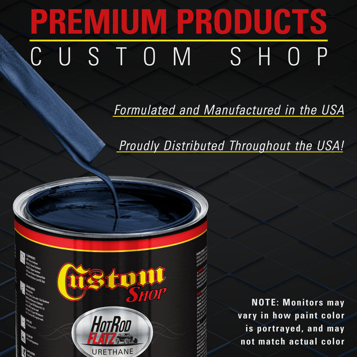 Moonlight Drive Blue Metallic - Hot Rod Flatz Flat Matte Satin Urethane Auto Paint - Paint Gallon Only - Professional Low Sheen Automotive, Car Truck Coating, 4:1 Mix Ratio