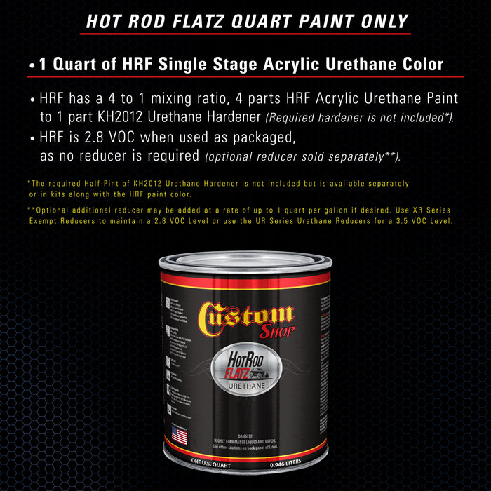 Moonlight Drive Blue Metallic - Hot Rod Flatz Flat Matte Satin Urethane Auto Paint - Paint Quart Only - Professional Low Sheen Automotive, Car Truck Coating, 4:1 Mix Ratio