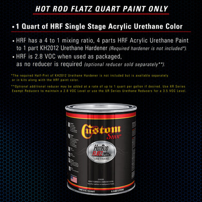 Intense Blue Metallic - Hot Rod Flatz Flat Matte Satin Urethane Auto Paint - Paint Quart Only Coating