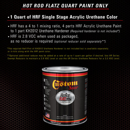 Carnival Red Pearl - Hot Rod Flatz Flat Matte Satin Urethane Auto Paint - Paint Quart Only Coating