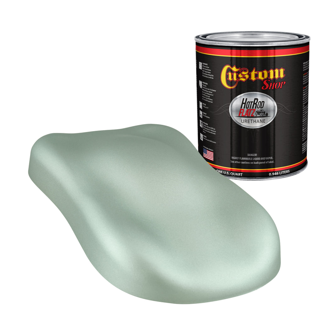 Frost Green Metallic - Hot Rod Flatz Flat Matte Satin Urethane Auto Paint - Paint Quart Only Coating