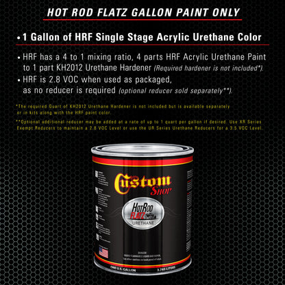 Silver Aqua Metallic - Hot Rod Flatz Flat Matte Satin Urethane Auto Paint - Paint Gallon Only Coating