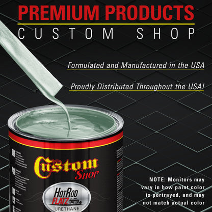 Silver Aqua Metallic - Hot Rod Flatz Flat Matte Satin Urethane Auto Paint - Paint Quart Only Coating
