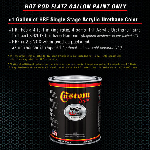 Gulfstream Aqua Metallic - Hot Rod Flatz Flat Matte Satin Urethane Auto Paint - Paint Gallon Only - Professional Low Sheen Automotive, Car Truck Coating, 4:1 Mix Ratio