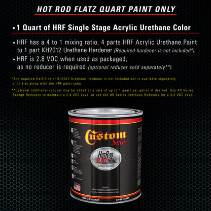 Gulfstream Aqua Metallic - Hot Rod Flatz Flat Matte Satin Urethane Auto Paint - Paint Quart Only