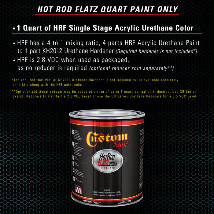 Gulfstream Aqua Metallic - Hot Rod Flatz Flat Matte Satin Urethane Auto Paint - Paint Quart Only - Professional Low Sheen Automotive, Car Truck Coating, 4:1 Mix Ratio