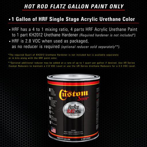 Dark Turquoise Metallic - Hot Rod Flatz Flat Matte Satin Urethane Auto Paint - Paint Gallon Only - Professional Low Sheen Automotive, Car Truck Coating, 4:1 Mix Ratio