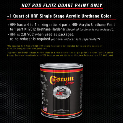 Dark Turquoise Metallic - Hot Rod Flatz Flat Matte Satin Urethane Auto Paint - Paint Quart Only