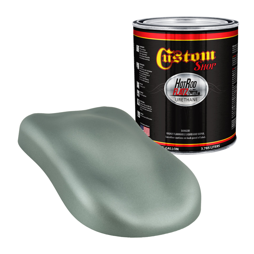 Slate Green Metallic - Hot Rod Flatz Flat Matte Satin Urethane Auto Paint - Paint Gallon Only Coating