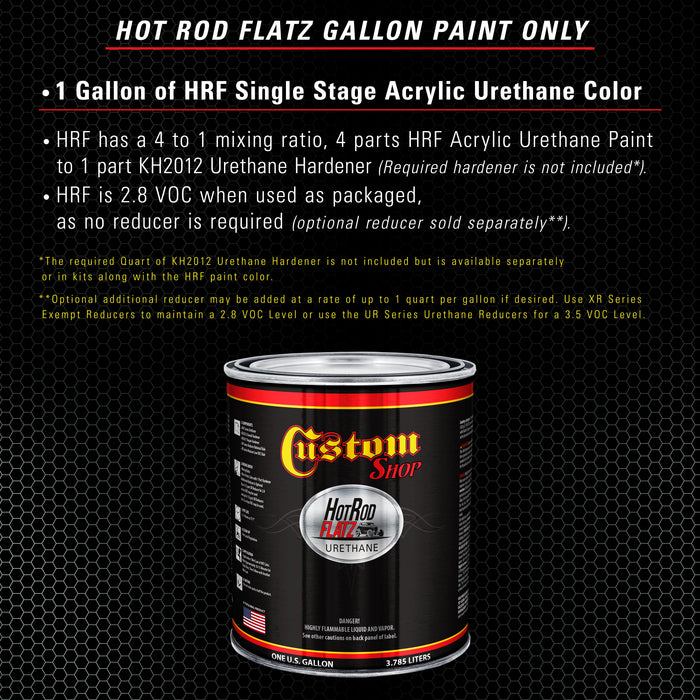 Slate Green Metallic - Hot Rod Flatz Flat Matte Satin Urethane Auto Paint - Paint Gallon Only - Professional Low Sheen Automotive, Car Truck Coating, 4:1 Mix Ratio