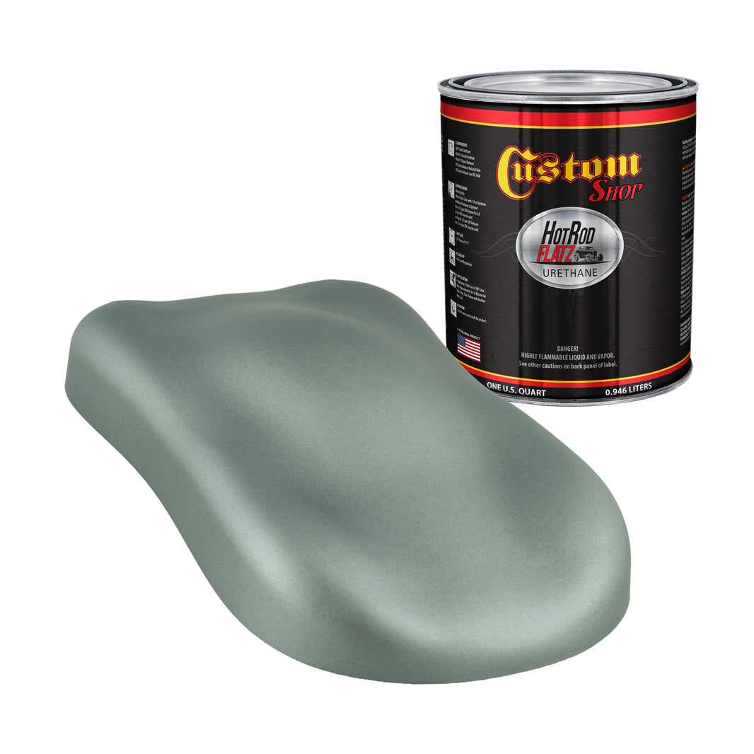 Slate Green Metallic - Hot Rod Flatz Flat Matte Satin Urethane Auto Paint - Paint Quart Only Coating