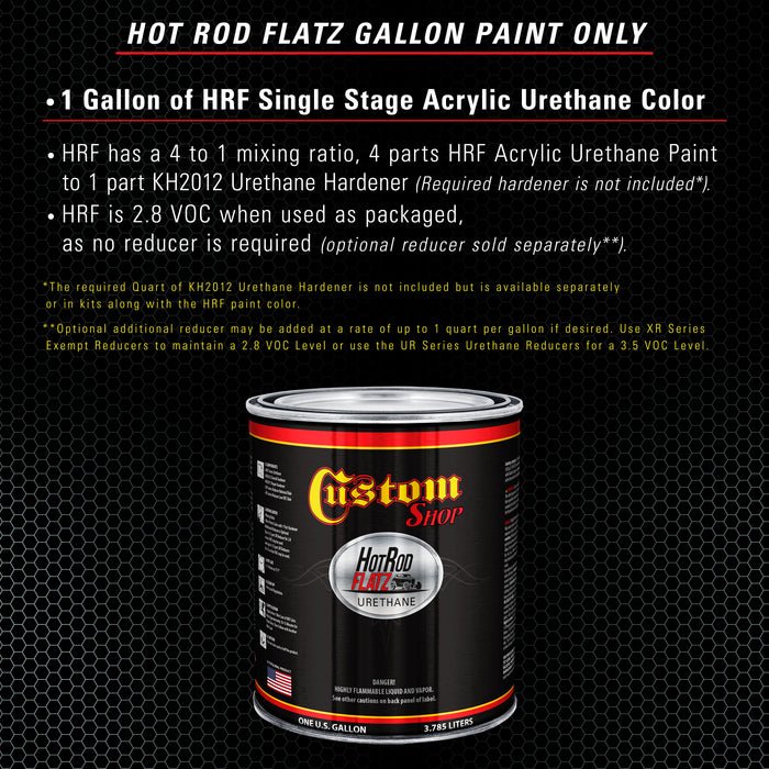 Steel Gray Metallic - Hot Rod Flatz Flat Matte Satin Urethane Auto Paint - Paint Gallon Only - Professional Low Sheen Automotive, Car Truck Coating, 4:1 Mix Ratio