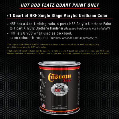 Steel Gray Metallic - Hot Rod Flatz Flat Matte Satin Urethane Auto Paint - Paint Quart Only Coating