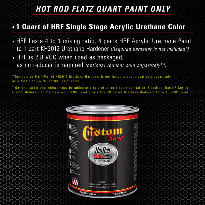 Steel Gray Metallic - Hot Rod Flatz Flat Matte Satin Urethane Auto Paint - Paint Quart Only - Professional Low Sheen Automotive, Car Truck Coating, 4:1 Mix Ratio
