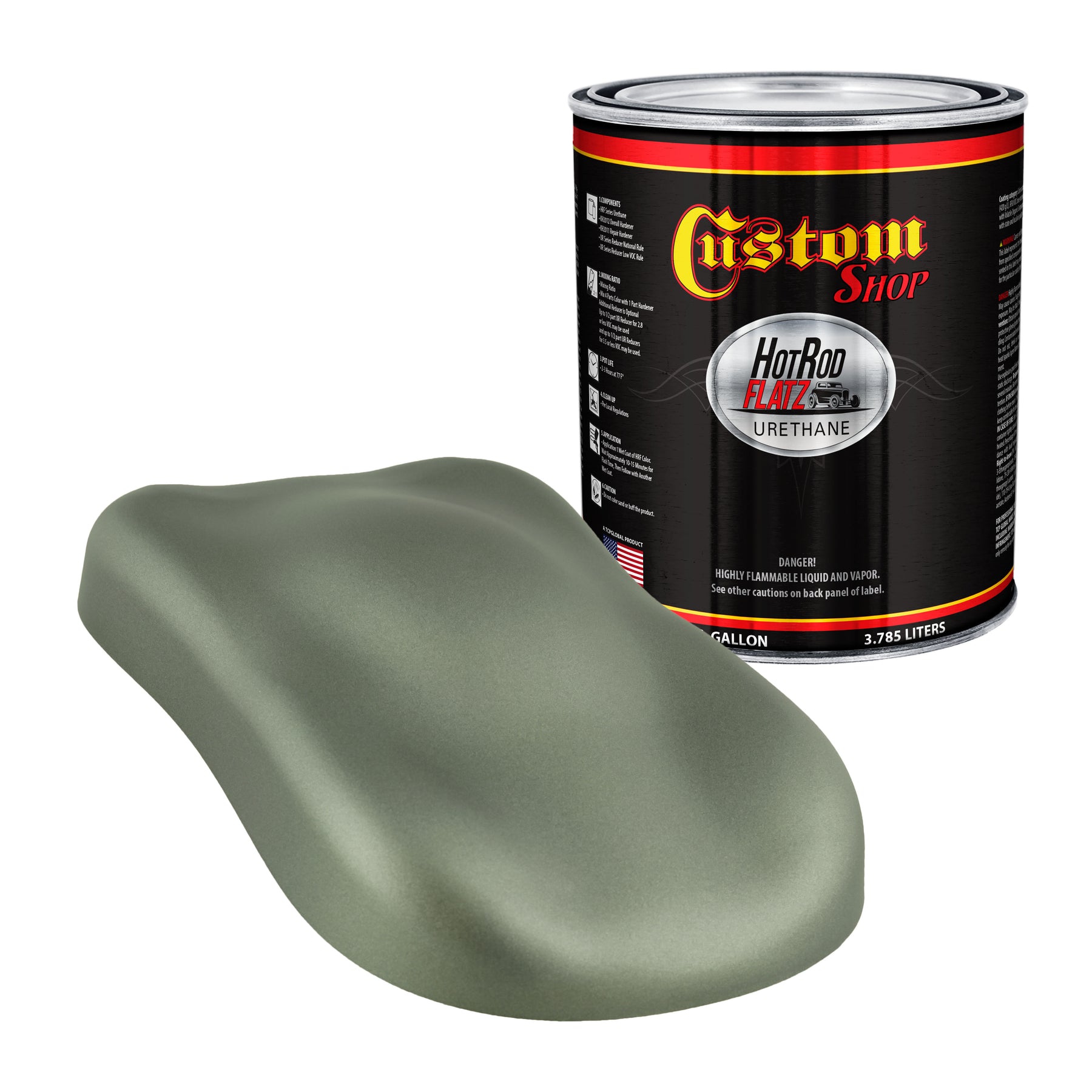 Fern Green Metallic-Flatz Hot Rod Flatz Urethane Gallon — TCP Global