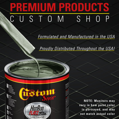 Fern Green Metallic - Hot Rod Flatz Flat Matte Satin Urethane Auto Paint - Paint Quart Only Coating