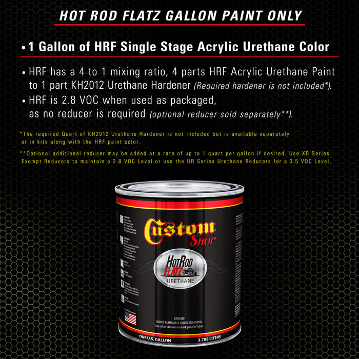 Medium Green Metallic - Hot Rod Flatz Flat Matte Satin Urethane Auto Paint - Paint Gallon Only - Professional Low Sheen Automotive, Car Truck Coating, 4:1 Mix Ratio