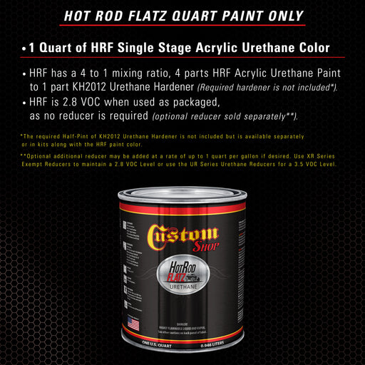 Vintage Burgundy Pearl - Hot Rod Flatz Flat Matte Satin Urethane Auto Paint - Paint Quart Only - Professional Low Sheen Automotive, Car Truck Coating, 4:1 Mix Ratio