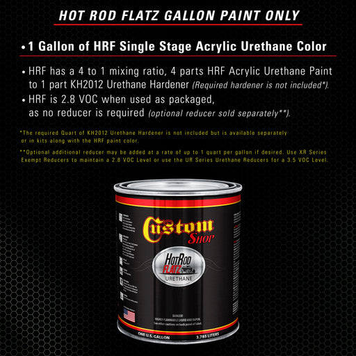 British Racing Green Metallic - Hot Rod Flatz Flat Matte Satin Urethane Auto Paint - Paint Gallon Only - Professional Low Sheen Automotive, Car Truck Coating, 4:1 Mix Ratio