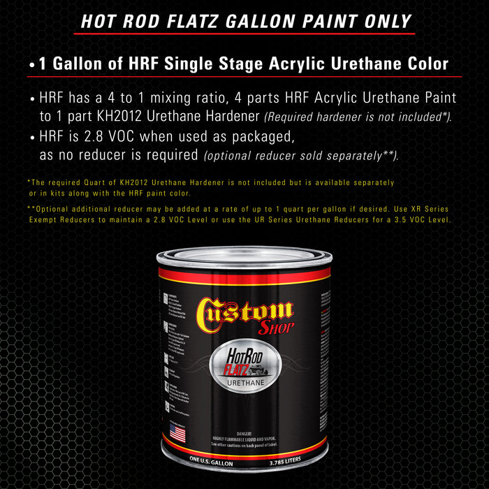 British Racing Green Metallic - Hot Rod Flatz Flat Matte Satin Urethane Auto Paint - Paint Gallon Only - Professional Low Sheen Automotive, Car Truck Coating, 4:1 Mix Ratio