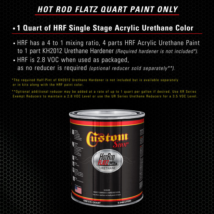 British Racing Green Metallic - Hot Rod Flatz Flat Matte Satin Urethane Auto Paint - Paint Quart Only - Professional Low Sheen Automotive, Car Truck Coating, 4:1 Mix Ratio