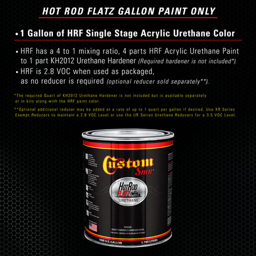 Dark Teal Metallic - Hot Rod Flatz Flat Matte Satin Urethane Auto Paint - Paint Gallon Only - Professional Low Sheen Automotive, Car Truck Coating