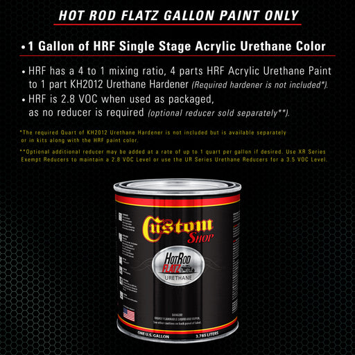 Dark Teal Metallic - Hot Rod Flatz Flat Matte Satin Urethane Auto Paint - Paint Gallon Only - Professional Low Sheen Automotive, Car Truck Coating, 4:1 Mix Ratio