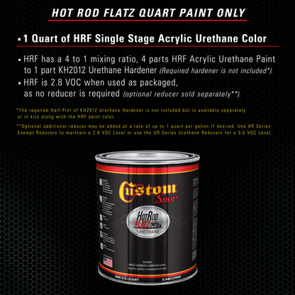 Dark Teal Metallic - Hot Rod Flatz Flat Matte Satin Urethane Auto Paint - Paint Quart Only Coating