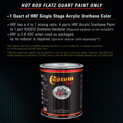 Teal Green Metallic - Hot Rod Flatz Flat Matte Satin Urethane Auto Paint - Paint Quart Only Coating