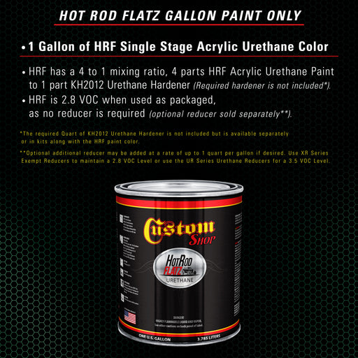 Emerald Green Metallic - Hot Rod Flatz Flat Matte Satin Urethane Auto Paint - Paint Gallon Only - Professional Low Sheen Automotive, Car Truck Coating, 4:1 Mix Ratio