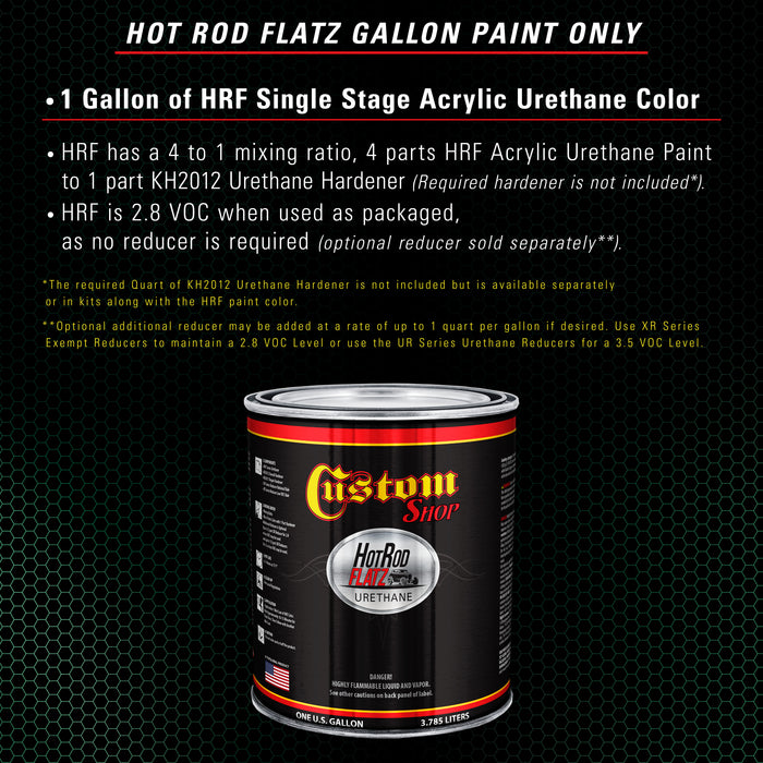 Emerald Green Metallic - Hot Rod Flatz Flat Matte Satin Urethane Auto Paint - Paint Gallon Only - Professional Low Sheen Automotive, Car Truck Coating, 4:1 Mix Ratio