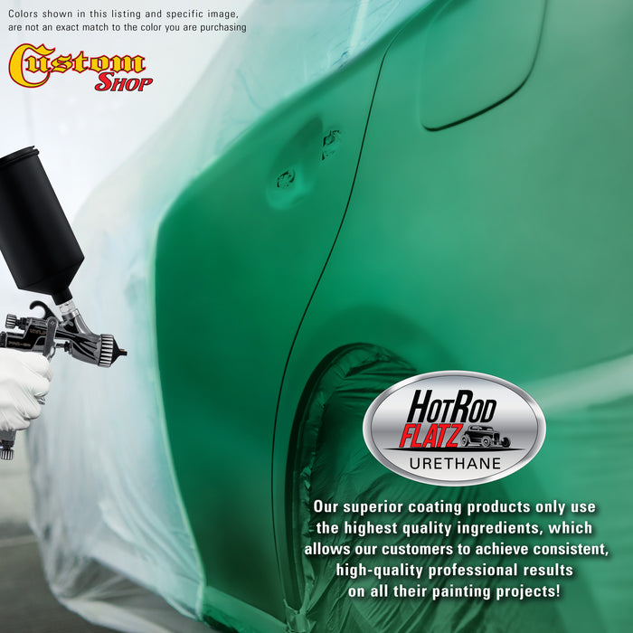 Emerald Green Metallic - Hot Rod Flatz Flat Matte Satin Urethane Auto Paint - Paint Gallon Only - Professional Low Sheen Automotive, Car Truck Coating, 4:1 Mix Ratio