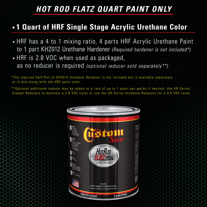 Emerald Green Metallic - Hot Rod Flatz Flat Matte Satin Urethane Auto Paint - Paint Quart Only - Professional Low Sheen Automotive, Car Truck Coating, 4:1 Mix Ratio
