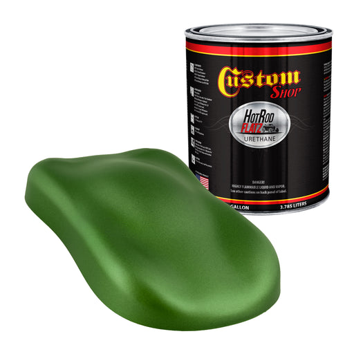 Gasser Green Metallic - Hot Rod Flatz Flat Matte Satin Urethane Auto Paint - Paint Gallon Only - Professional Low Sheen Automotive, Car Truck Coating, 4:1 Mix Ratio