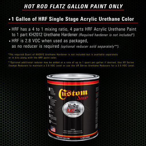 Gasser Green Metallic - Hot Rod Flatz Flat Matte Satin Urethane Auto Paint - Paint Gallon Only - Professional Low Sheen Automotive, Car Truck Coating, 4:1 Mix Ratio