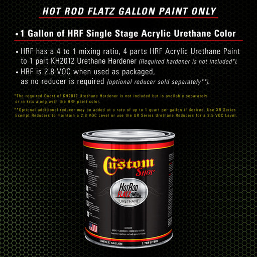 Synergy Green Metallic - Hot Rod Flatz Flat Matte Satin Urethane Auto Paint - Paint Gallon Only - Professional Low Sheen Automotive, Car Truck Coating, 4:1 Mix Ratio