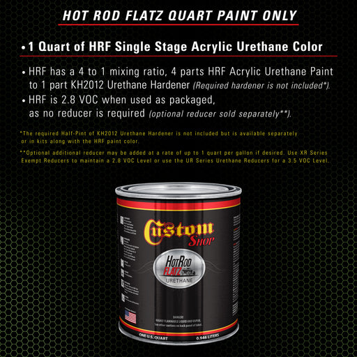 Synergy Green Metallic - Hot Rod Flatz Flat Matte Satin Urethane Auto Paint - Paint Quart Only - Professional Low Sheen Automotive, Car Truck Coating, 4:1 Mix Ratio