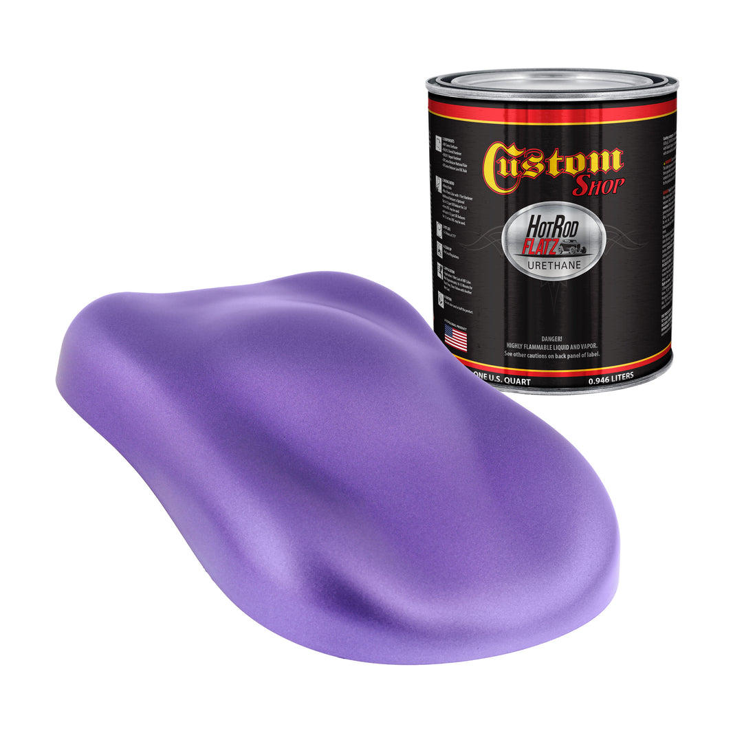 Plum Crazy Metallic - Hot Rod Flatz Flat Matte Satin Urethane Auto Paint - Paint Quart Only Coating