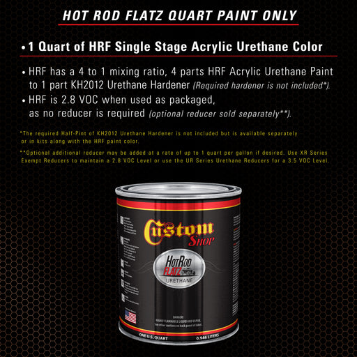 Rust Pearl - Hot Rod Flatz Flat Matte Satin Urethane Auto Paint - Paint Quart Only - Professional Low Sheen Automotive, Car Truck Coating, 4:1 Mix Ratio