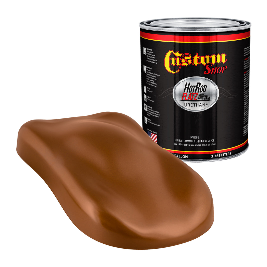 Copper Pearl - Hot Rod Flatz Flat Matte Satin Urethane Auto Paint - Paint Gallon Only Coating, 4:1 Mix
